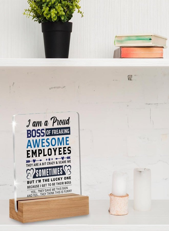WEZADUK Funny Boss Gifts for Men Women, Boss Day Gift, Bosses Gifts from Employees, Bosses Office Decorative Signs Plaque for Desk - Image 5